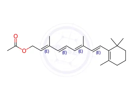 Chemical structure of Vitamin a acetate