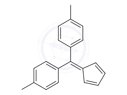Chemical structure of Benzene, 1,1'-(2,4-cyclopentadien-1-ylidenemethylene)bis[4-methyl-