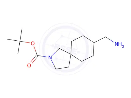 Chemical structure of tert-Butyl 8-(aminomethyl)-2-azaspiro[4.5]decane-2-carboxylate