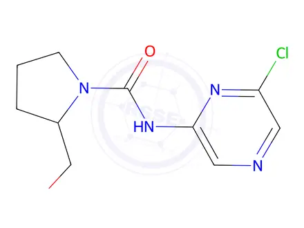 Chemical structure of N-(6-Chloropyrazin-2-yl)-2-(hydroxymethyl)pyrrolidine-1-carboxamide
