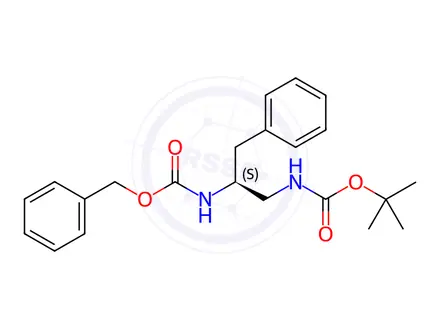Chemical structure of Carbamic acid, [(1S)-1-[[[(1,1-dimethylethoxy)carbonyl]amino]methyl]-2-phenylethyl]-, phenylmethyl ester (9CI)