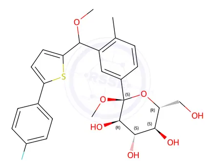 Chemical structure of Canagliflozin Dimethoxy Impurity