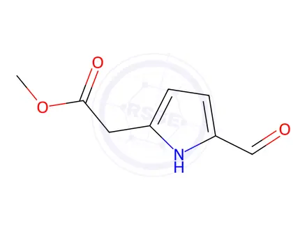 Chemical structure of Methyl 2-(5-formyl-1H-pyrrol-2-yl)acetate