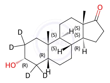 Chemical structure of 5b-Androsterone-d4