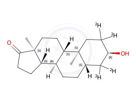 Chemical structure of Androsterone-[D4]