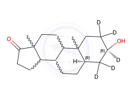 Chemical structure of Etiocholanolone-[D5]