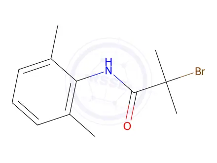 Chemical structure of 2-Bromo-N-(2,6-dimethylphenyl)-2-methylpropanamide