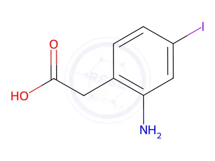 Chemical structure of 2-(2-Amino-4-iodophenyl)acetic acid