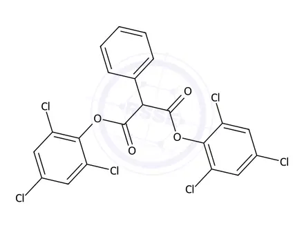 Chemical structure of Bis(2,4,6-trichlorophenyl) 2-phenylmalonate