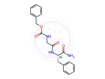 Chemical structure of Z-Gly-Phe-NH2