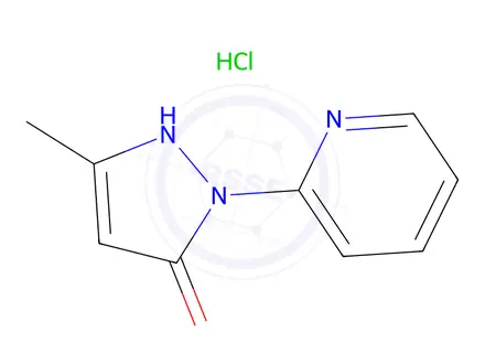 Chemical structure of 3-Methyl-1-(pyridin-2-yl)-1H-pyrazol-5-ol hydrochloride