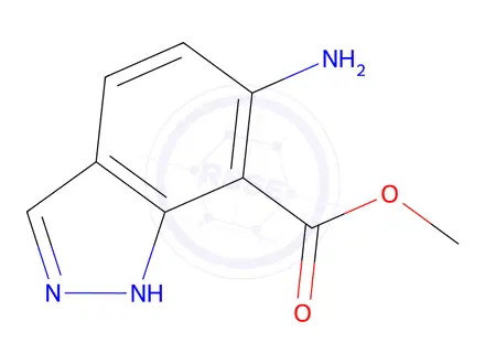 Chemical structure of Methyl 6-amino-1H-indazole-7-carboxylate