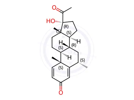 Chemical structure of 1,2-Dehydro Medroxyprogesterone