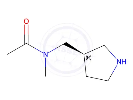 Chemical structure of (R)-N-methyl-N-(pyrrolidin-3-ylmethyl)acetamide