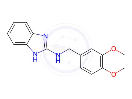 Chemical structure of N-(3,4-dimethoxybenzyl)-1H-benzo[d]imidazol-2-amine