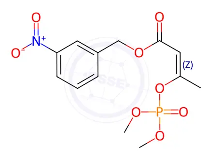 Chemical structure of 3-(Dimethoxyphosphinyloxy)-2-butenoic acid 3-nitrobenzyl ester