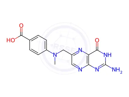 Chemical structure of N10-Methyl Pteroic Acid