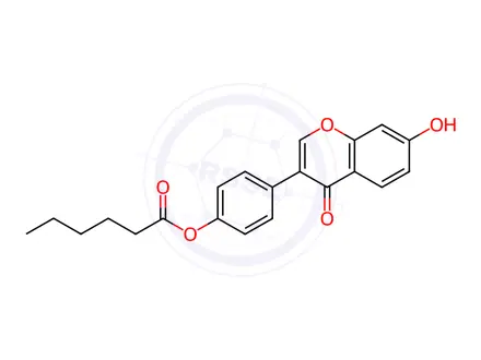 Chemical structure of 4’-O-Hexanoyldaidzein