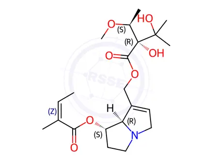 Chemical structure of Lasiocarpine