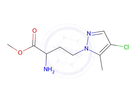 Chemical structure of Methyl 2-amino-4-(4-chloro-5-methyl-1h-pyrazol-1-yl)butanoate