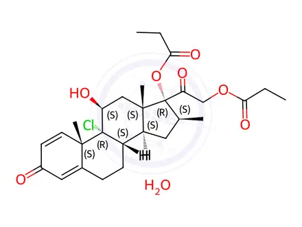 Chemical structure of Betamethasone Dipropionate EP Impurity E Monohydrate