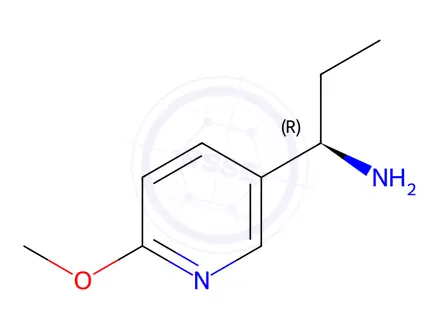 Chemical structure of (1R)-1-(6-METHOXY(3-PYRIDYL))PROPYLAMINE DIHYDROCHLORIDE