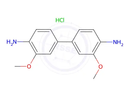 Chemical structure of 3,3'-Dimethoxybenzidine HCL