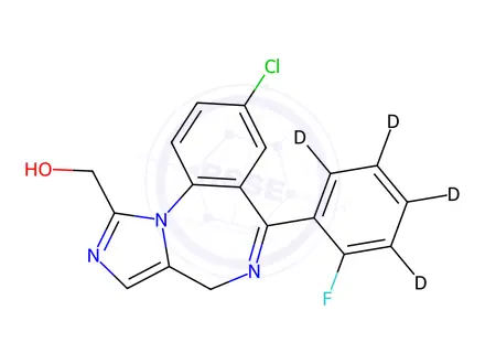 Chemical structure of 1-Hydroxy Midazolam-d4