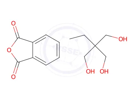 Chemical structure of 1,3-Isobenzofurandione, polymer with 2-ethyl-2-(hydroxymethyl)-1,3-propanediol