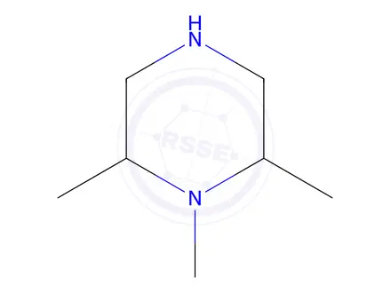 Chemical structure of cis-1,2,6-trimethylpiperazine