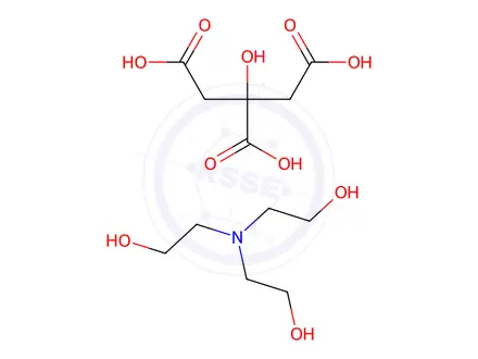 Chemical structure of 2,2',2''-nitrilotriethanol citrate