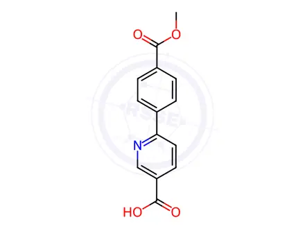 Chemical structure of 6-(4-(Methoxycarbonyl)phenyl)nicotinic acid