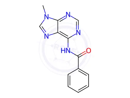 Chemical structure of N-(9-Methyl-9H-purin-6-yl)benzamide
