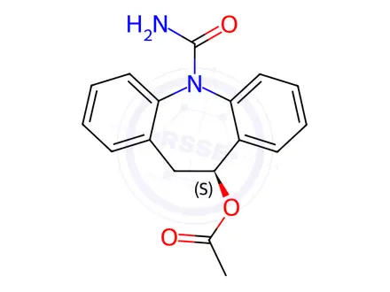 Chemical structure of Licarbazepine Impurity 4(Licarbazepine Acetate S-Isomer)