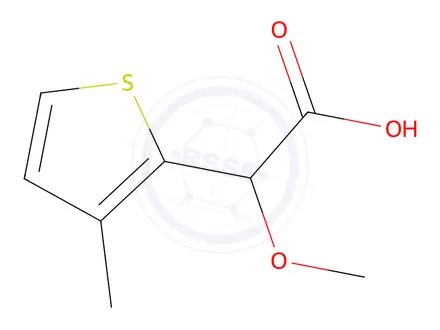Chemical structure of 2-methoxy-2-(3-methylthiophen-2-yl)acetic acid