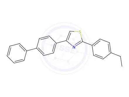 Chemical structure of 4-(4-Biphenylyl)-2-(4-ethylphenyl)thiazole