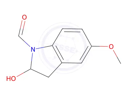 Chemical structure of 2-Hydroxy-5-methoxy-1-indolinecarbaldehyde
