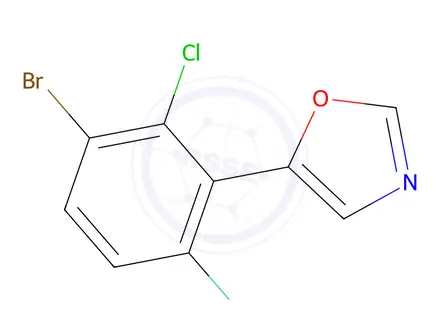 Chemical structure of 5-(3-Bromo-2-chloro-6-fluorophenyl)oxazole