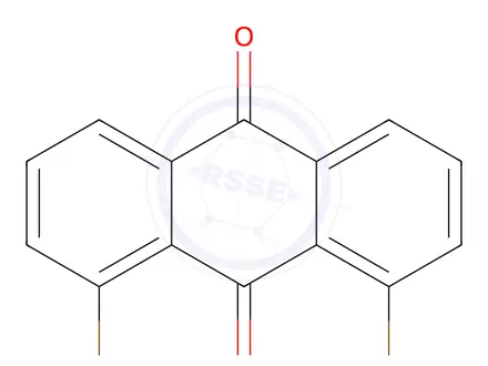 Chemical structure of 1,8-Dibromoanthracene-9,10-dione