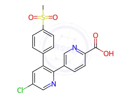Chemical structure of 6'-Desmethyl-6'-carboxy Etoricoxib