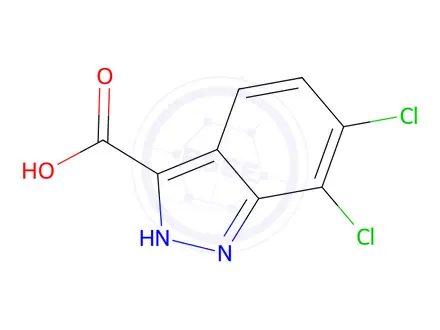 Chemical structure of 6,7-Dichloro-1H-indazole-3-carboxylic acid