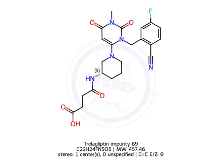 Chemical structure of Trelagliptin Impurity 140