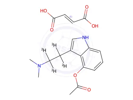 Chemical structure of O-Acetyl Psilocin-d4 Fumarate