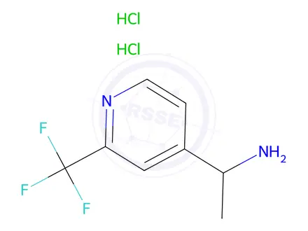 Chemical structure of 1-(2-(TRIFLUOROMETHYL)PYRIDIN-4-YL)ETHANAMINE DIHYDROCHLORIDE
