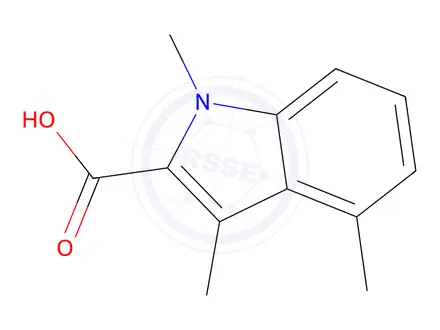 Chemical structure of 1,3,4-Trimethyl-1H-indole-2-carboxylic acid