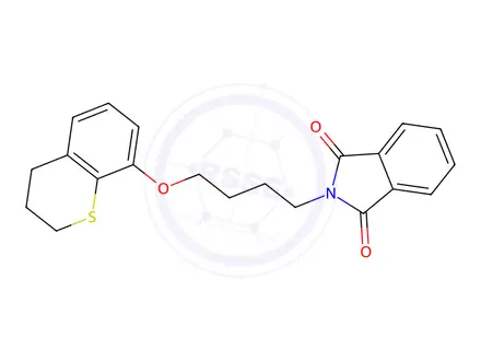 Chemical structure of 2-(4-thiochroman-8-yloxybutyl)isoindole-1,3-dione