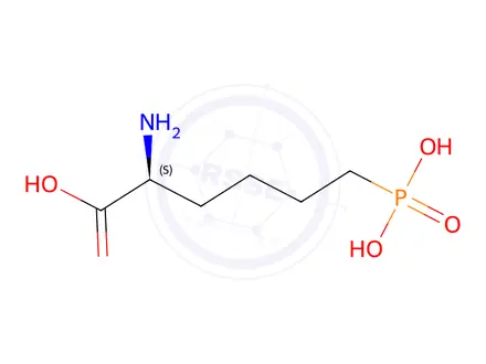 Chemical structure of (S)-2-Amino-6-phosphonohexanoic acid