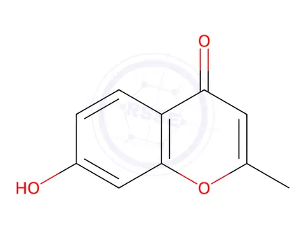 Chemical structure of 7-hydroxy-2-methyl-4H-chromen-4-one