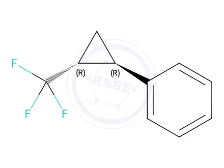 Chemical structure of (+/-)-(trans-2-(Trifluoromethyl)cyclopropyl)benzene