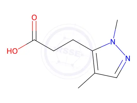 Chemical structure of 3-(1,4-Dimethyl-1H-pyrazol-5-yl)propanoic acid